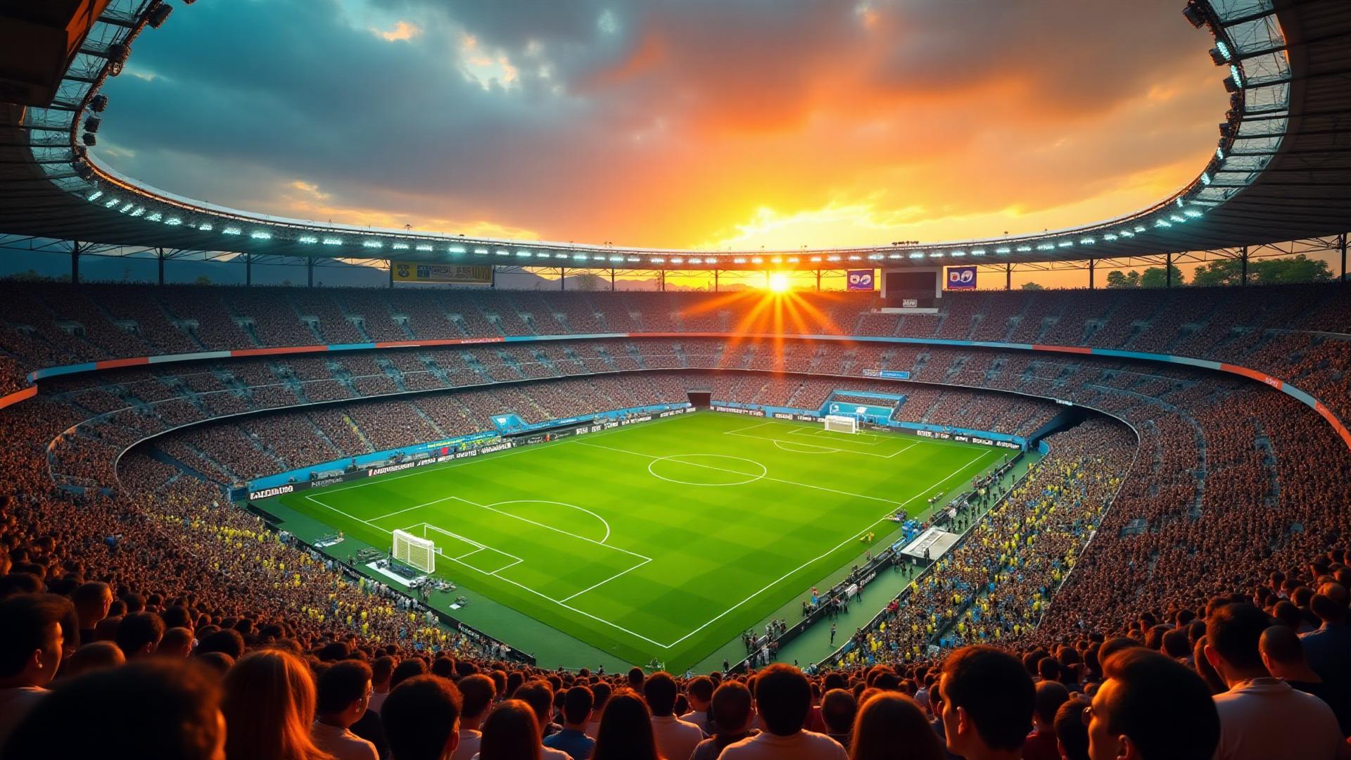 Estádio de futebol lotado